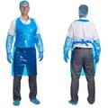 Sirius Protective Products 46In Blue Disposable Heavy Weight Plastic/Poly Aprons, 2 Mils, For Cooking & Painting, 500PK PE2AP6.23